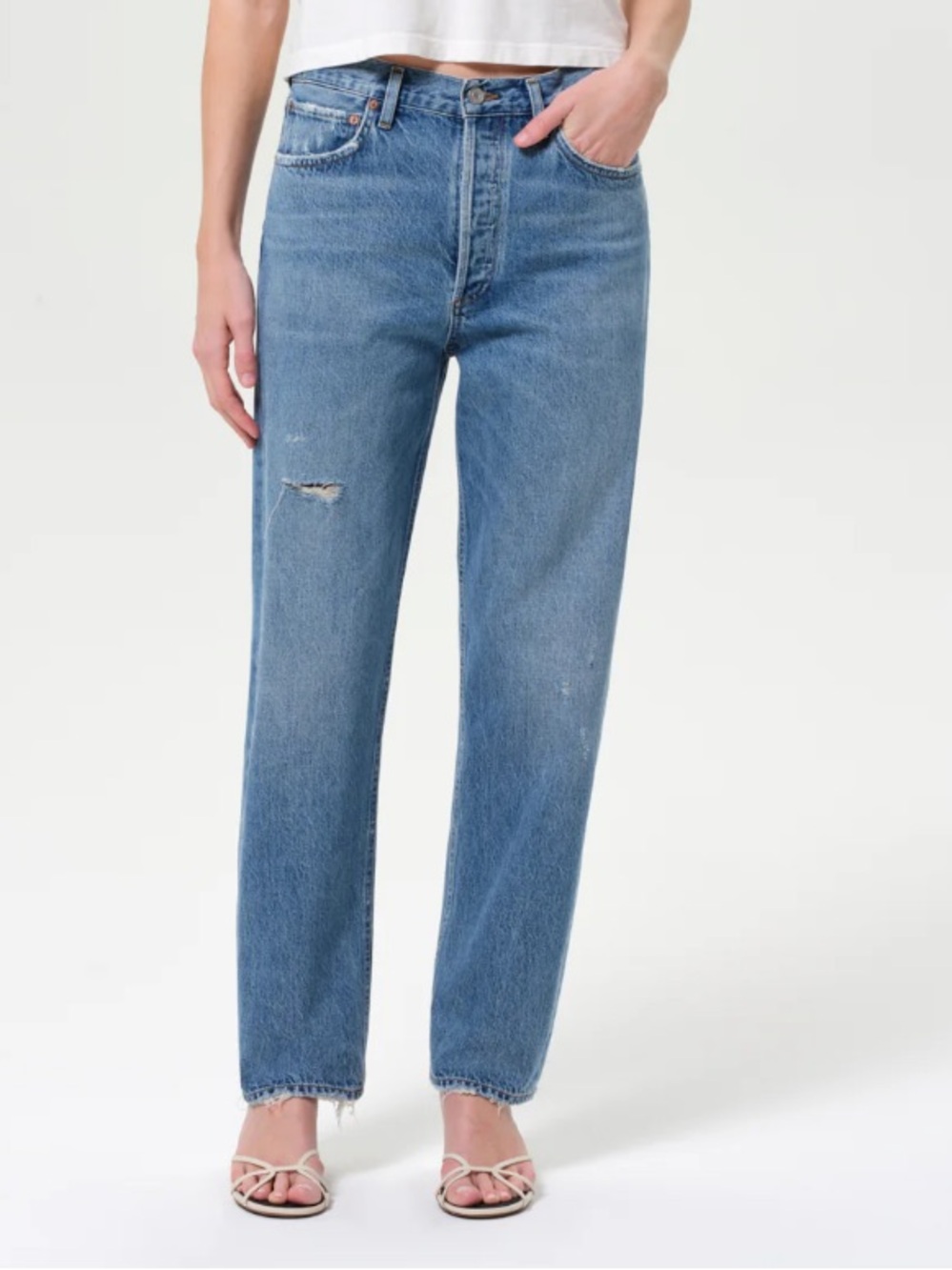 Agolde 90’s Mid Rise Loose Fit Straight Leg Jeans in Shrine - size 30 - NWT